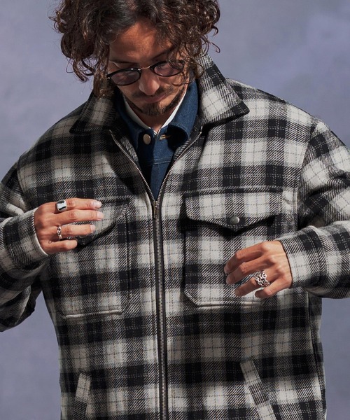 Jih Nunc（ジーヌンク） コート ジャケット mj10896-ウールチェック