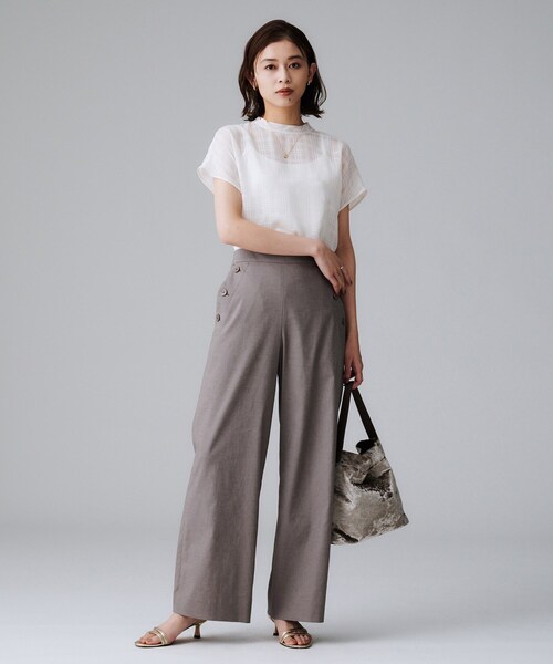 UNTITLED（アンタイトル） ブラウス シャツ 「シアー」チェック