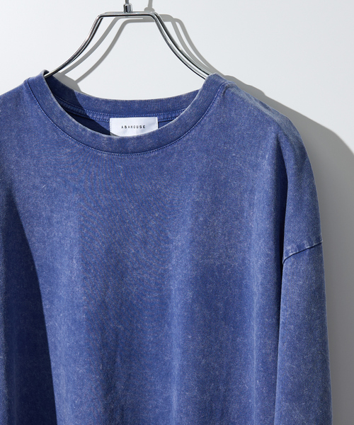 ABAHOUSE（アバハウス） tシャツ 「ピグメント加工」クルーネック半袖