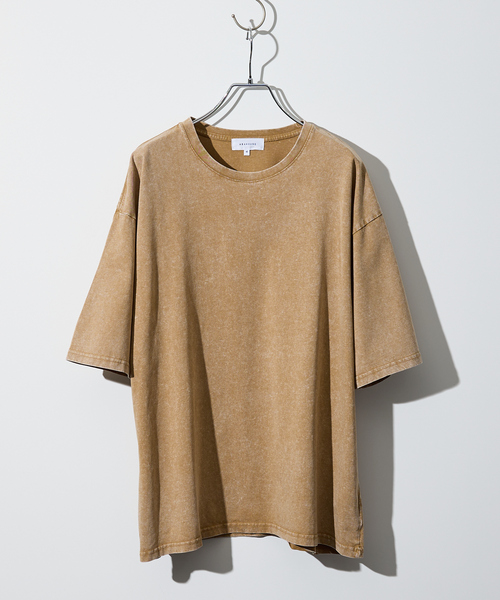 ABAHOUSE（アバハウス） tシャツ 「ピグメント加工」クルーネック半袖