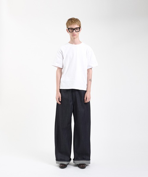 regenglanz デニムセットアップ バギースラブデニムデニム SLUB DENIM BAGGY PANTS /スラブ デニム バギー パンツ/カーブ