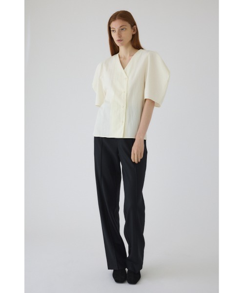 RIM.ARK ブラウス シャツ 半袖 入学式 Volume sleeve v-neck SH