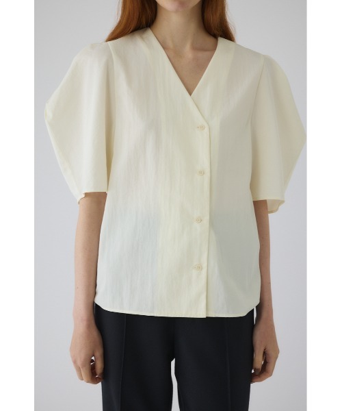 RIM.ARK ブラウス シャツ 半袖 入学式 Volume sleeve v-neck SH