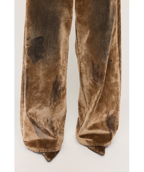 パンツ PERVERZE Flocky Denim / Brown SLY（スライ） ジーンズ デニム デニムパンツ L/W VINTAGE FLOCKY
