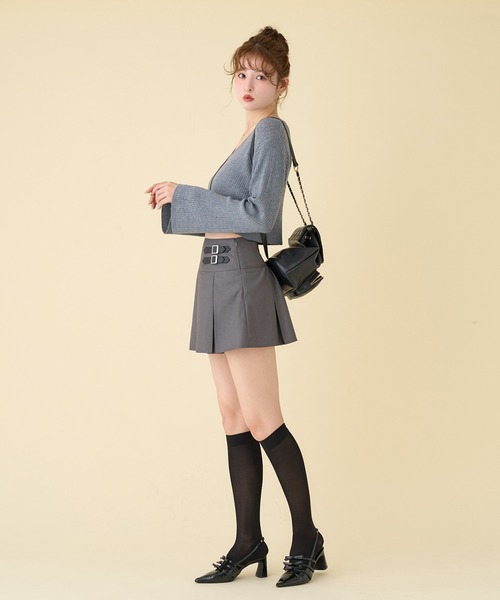 ベルスリーブリブカーディガン one after another NICE CLAUP カーディガン ベルスリーブリブ