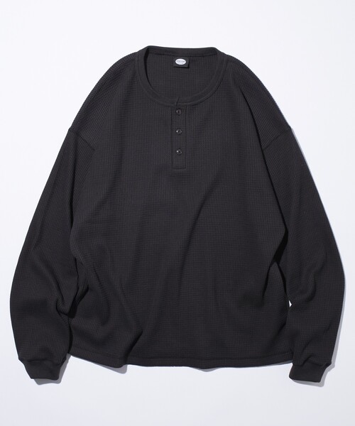 RRL ワッフル サーマル ヘンリー ロンT シャツ FREAK'S STORE tシャツ 限定展開 ビッグシルエット ロング
