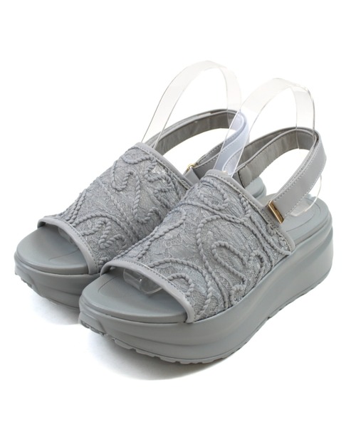 「VIVIAN」 フラットサンダル M グレー レディース_画像4