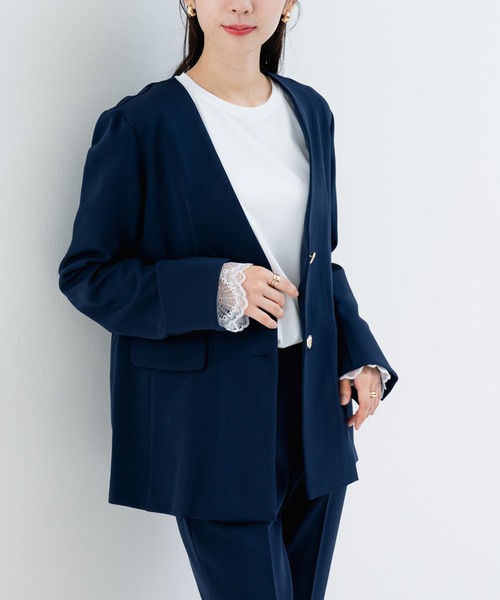 ANNA LUNA（アンナルナ） ジャケット ノーカラージャケット 洗える