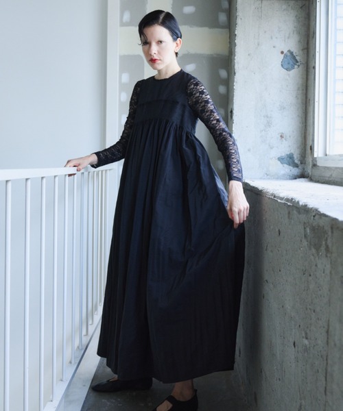 PERNA（ペルナ） ワンピース ピンタックギャザーワンピース : ZOZOTOWN