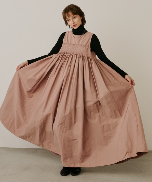 PERNA（ペルナ） ワンピース ピンタックギャザーワンピース : ZOZOTOWN