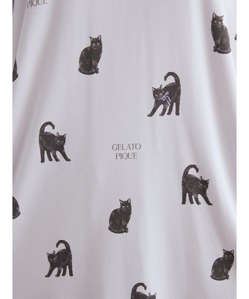 gelato pique（ジェラートピケ） パジャマ ルームウェア CAT総柄ロンT
