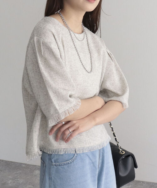 「fredy emue」 半袖ブラウス 38 グリーン レディース_画像3