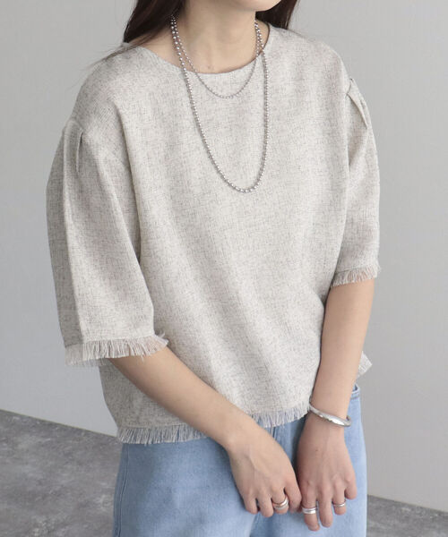 「fredy emue」 半袖ブラウス 38 グリーン レディース_画像7