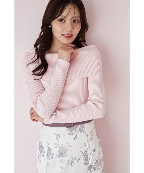 【店舗限定カラー】パールニットトップス tocco closet（トッコ クローゼット） ニット セーター 「ZOZO限定