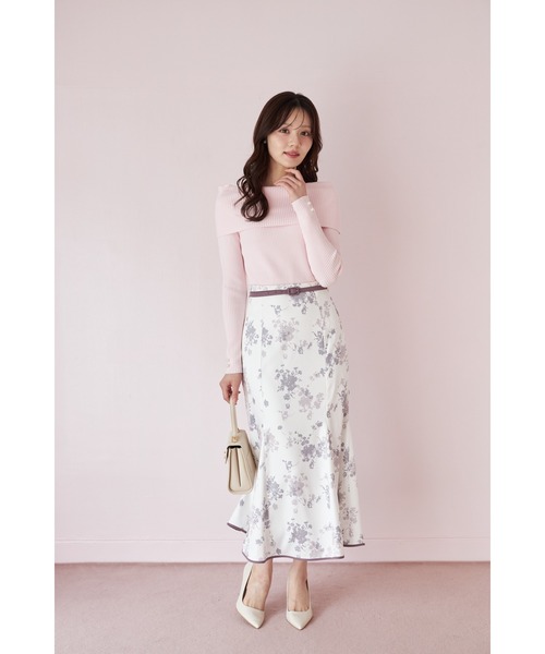 Rene 25AW ルネ 袖口パール装飾 パフスリーブ ラメ ニット トップス tocco closet（トッコ クローゼット） ニット セーター 「ZOZO限定