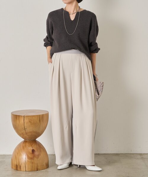 トロミカーブパンツ　ジェナ Jena espace merveilleux（ジェナ エスパスメルヴェイユ） パンツ ビ