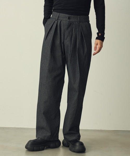 Shoowtime（ショウタイム） スラックス Pinstripe 3-pleat straight