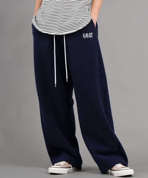 WORKS パンツ ウールタッチボアアルパインリュクスパンツ 配色ステッチ