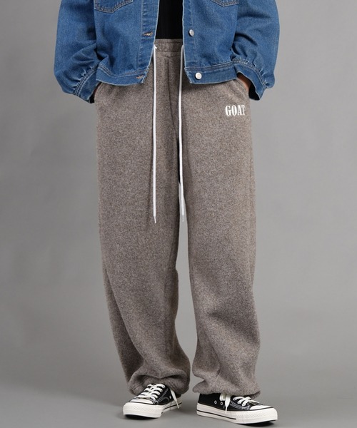 WORKS パンツ ウールタッチボアアルパインリュクスパンツ 配色ステッチ