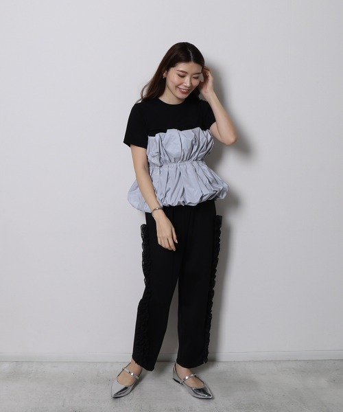 「Re.Verofonna」 半袖カットソー MEDIUM ブラック レディース_画像8