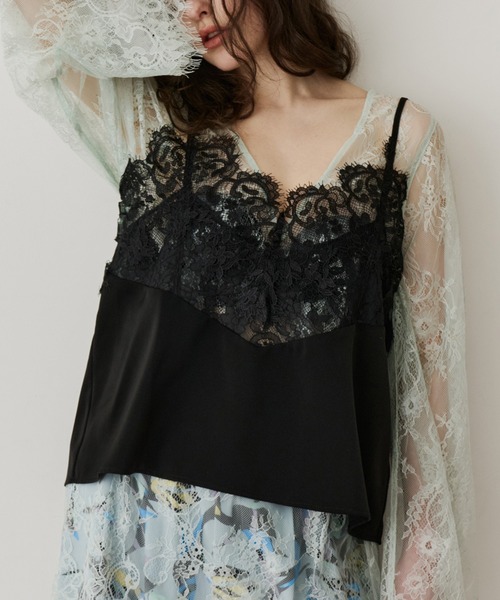 LA BELLE ETUDE（ラベルエチュード） キャミソール モチーフレース