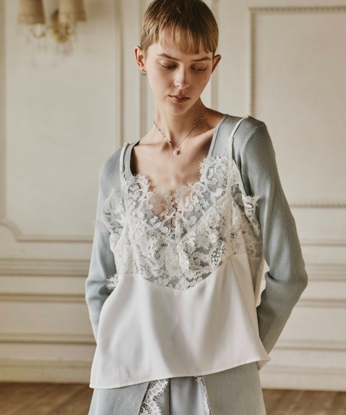 LA BELLE ETUDE（ラベルエチュード） キャミソール モチーフレース