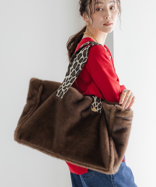 Elura（エルーラ） トートバッグ ミンクライクファートートL/607564