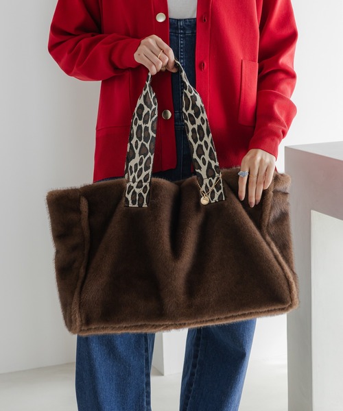 Elura（エルーラ） トートバッグ ミンクライクファートートL/607564