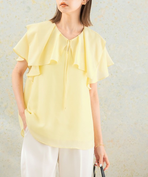 「URBAN RESEARCH ROSSO WOMEN」 半袖ブラウス FREE ホワイト レディースの画像