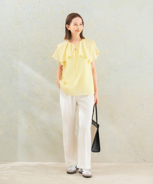 「URBAN RESEARCH ROSSO WOMEN」 半袖ブラウス FREE ホワイト レディースの画像