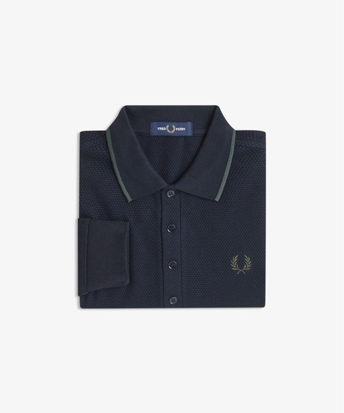 FRED PERRY（フレッドペリー） ポロシャツ Textured Long Sleeve Polo