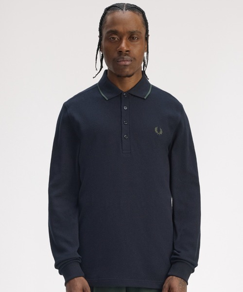 FRED PERRY（フレッドペリー） ポロシャツ Textured Long Sleeve Polo