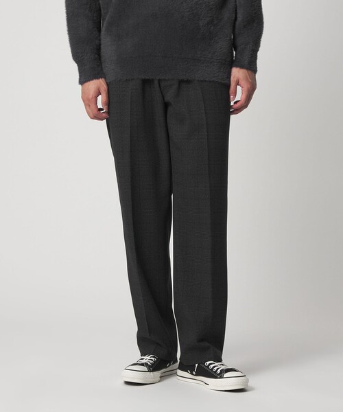 A DAY IN THE LIFE スラックス グレンチェック ワイド イージーパンツ