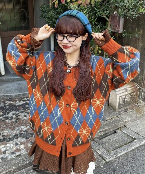 【レア】ロンハーマン　ミッソーニ 別注チェック柄ニットカーディガン レア】ロンハーマン ミッソーニ 別注チェック柄ニットカーディガン