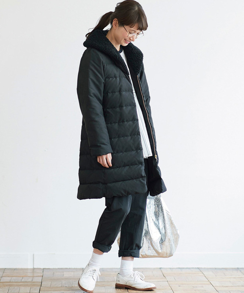 「Sunny clouds」 ダウンコート LARGE ブラック レディース_画像5