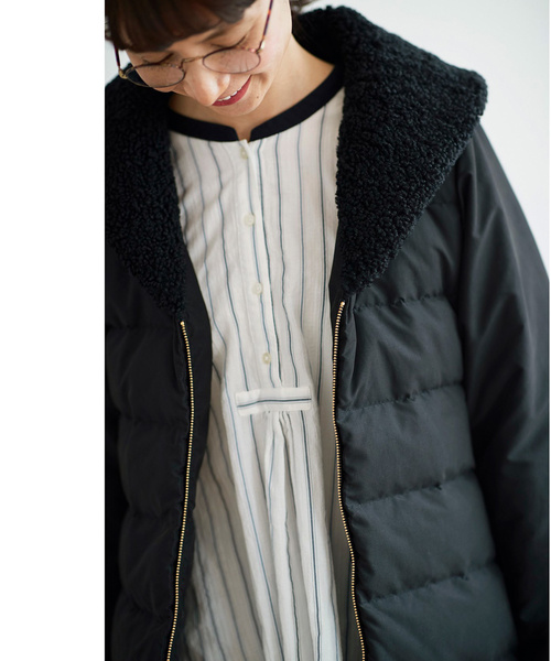 「Sunny clouds」 ダウンコート LARGE ブラック レディース_画像7