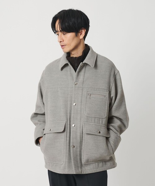 グレー カバーオール コットン混紡 koti BEAUTY＆YOUTH（コティ ビューティ＆ユース） カバーオール