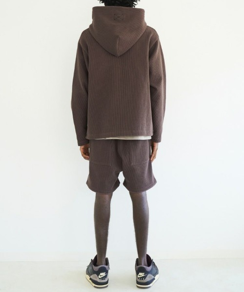 STYLISE パーカー 「MLVINCE」KNIT ZIP HOODY / ストーンブラウン