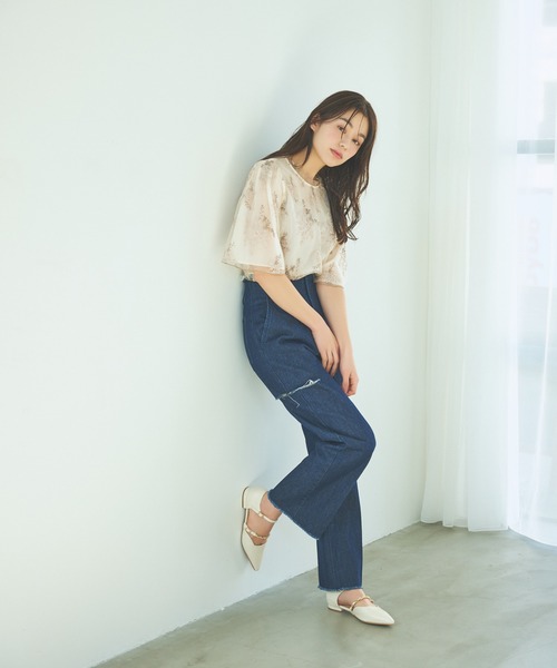 「mysty woman」 半袖ブラウス FREE ブラック レディース_画像5