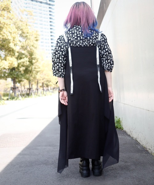 「rovtski」 「chou chou」サロペットスカート FREE ブラック レディース_画像5