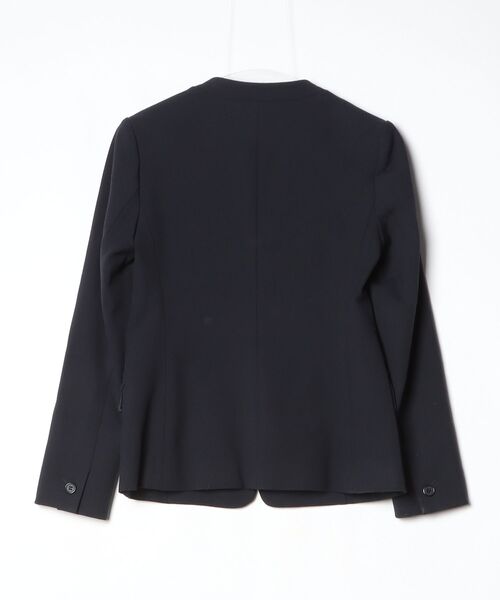 PLST（プラステ） ノーカラージャケット S ネイビー レディース