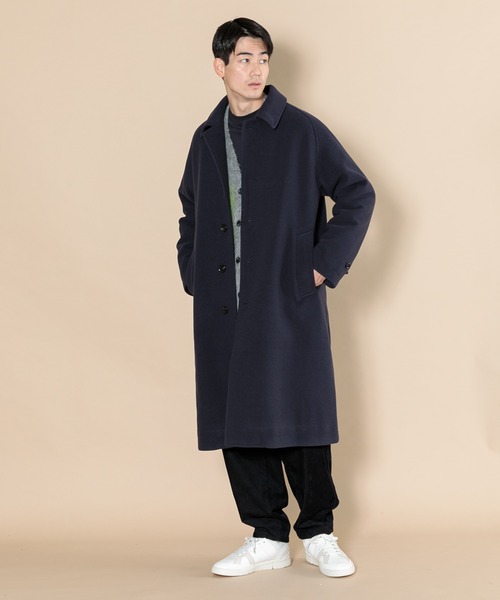 「AMERICAN RAG CIE」 ステンカラーコート L ベージュ メンズ_画像3