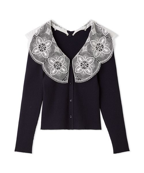 SNIDEL（スナイデル） ニット セーター エンブロイダリーカラーニット