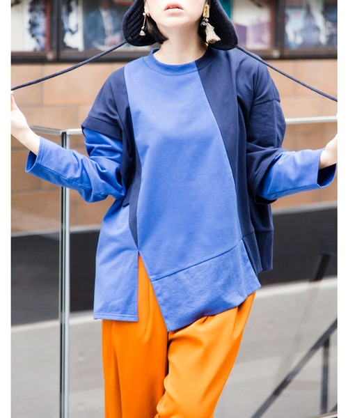 OSMOSIS（オズモーシス） tシャツ 切替プルオーバー レディース