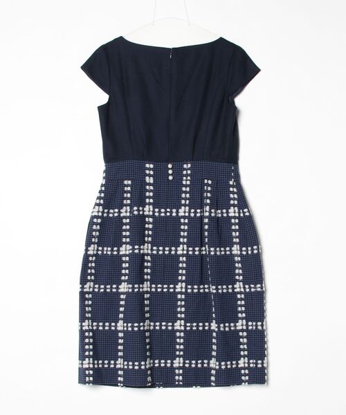 TOCCA（トッカ） チェック柄ドッキングワンピース 4 ネイビー