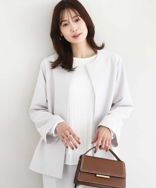 MK MICHEL KLEIN（エムケー ミッシェルクラン） ジャケット ノーカラー