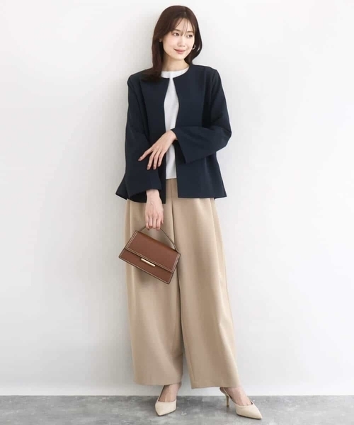 MK MICHEL KLEIN（エムケー ミッシェルクラン） ジャケット ノーカラー 