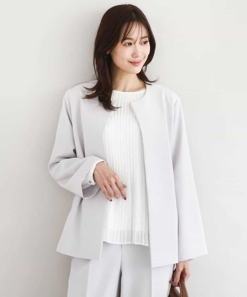 MK MICHEL KLEIN（エムケー ミッシェルクラン） ジャケット ノーカラー