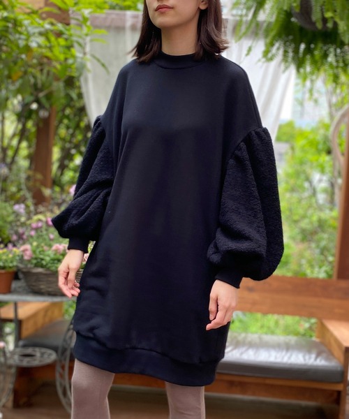 「AVIE」 Tシャツワンピース 38 ボルドー レディース_画像9