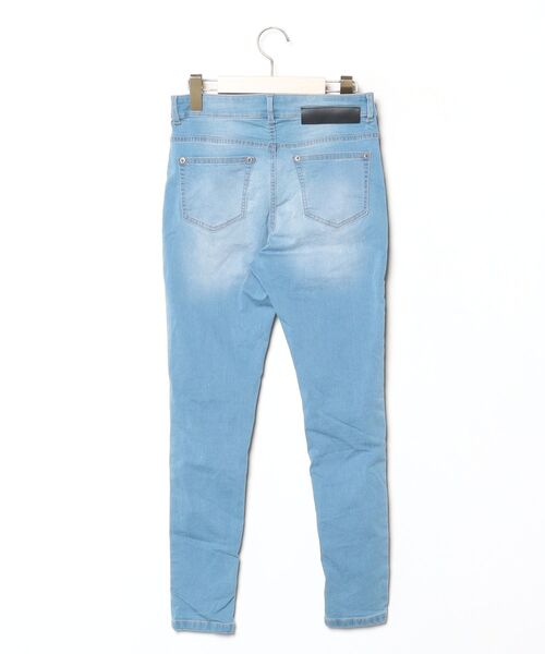 「JEANASIS」 スキニーデニムパンツ L ネイビー レディース_画像2